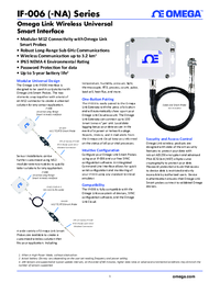 Thumbnail of document Data Sheet - IF-006-1-NA Long Range Sub GHZ Wireless Universal Smart probe Interface